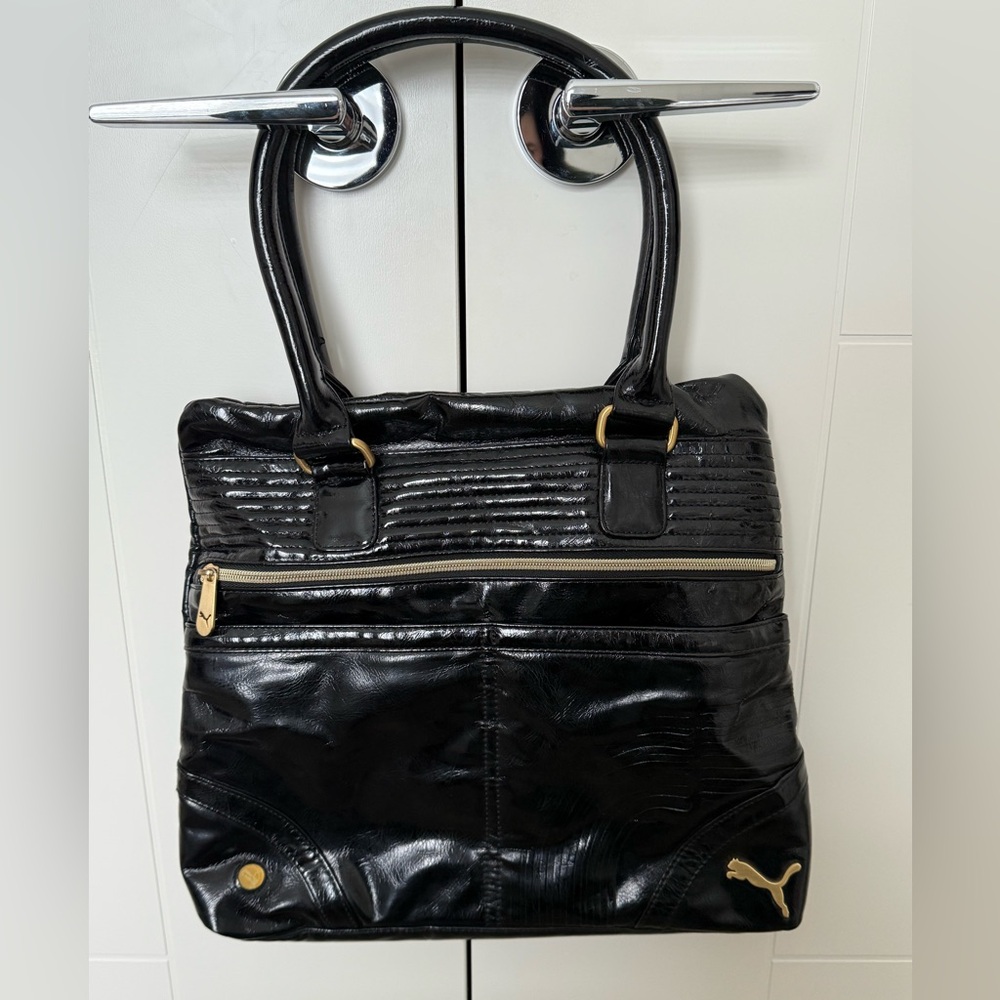 Puma Black patent Shoulder Bag